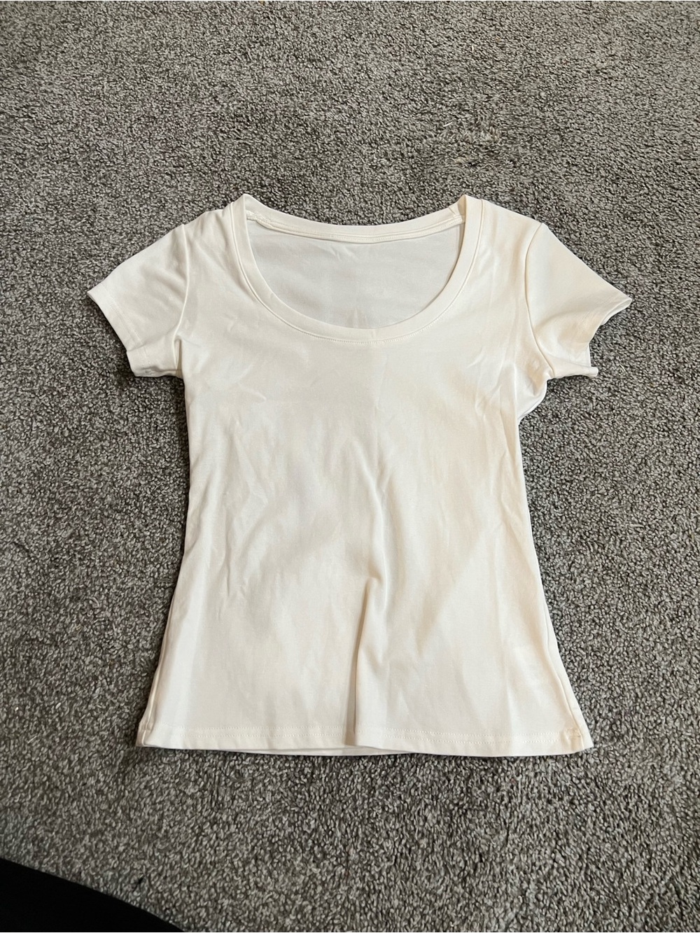 Classic Scoop Neck Women’s Tee - Cream